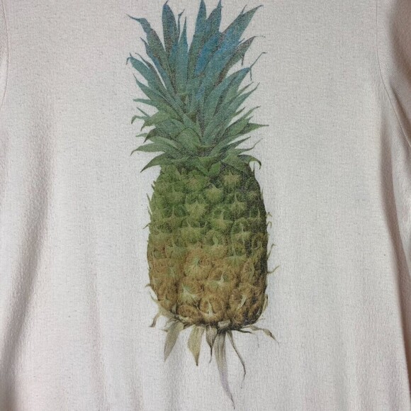 Wildfox Sweater Womens Size Small Long Sleeve Scoop Neck Pineapple Sweatshirt - Picture 4 of 11